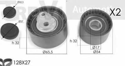 TREVI AUTOMOTIVE kd1246 -  Комплект ремня ГРМ